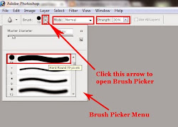 blur tool brush picker strength mode