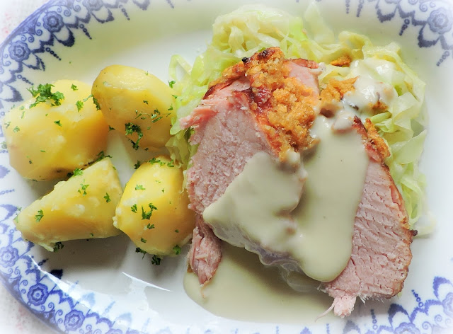 Boiled Bacon & Cabbage with a Mustard Sauce