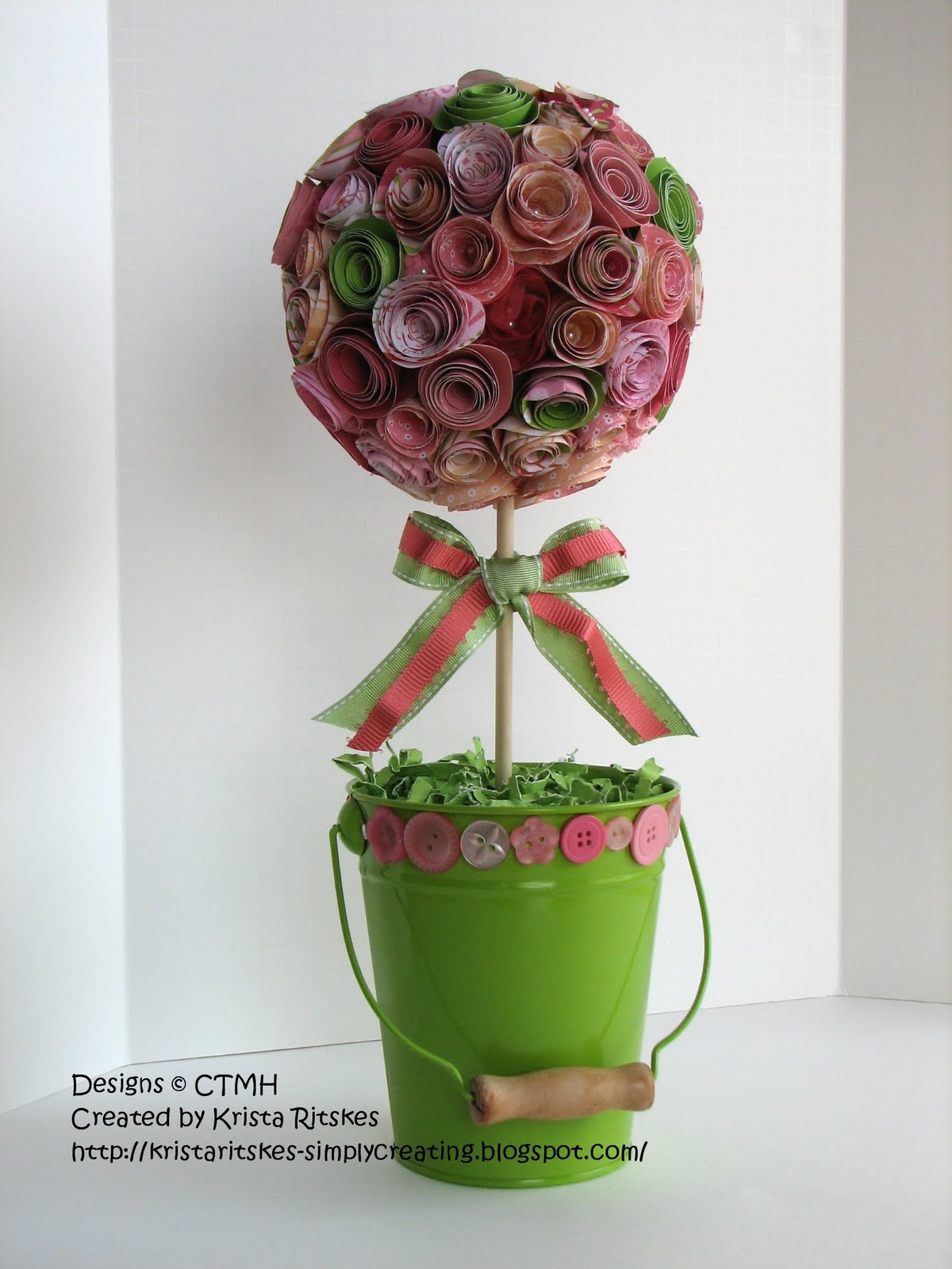 Simply Creating: Paper Rose Topiary