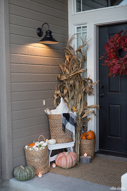 Container Decorating Fall Porches