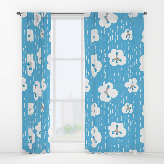 Geek window curtains at Society6 Cute Strange Creatures