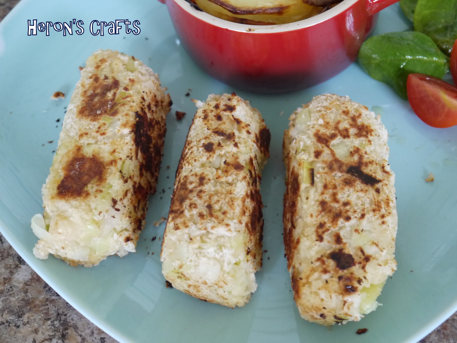 Heron's Crafts Sausages with Leek and Potato Bake