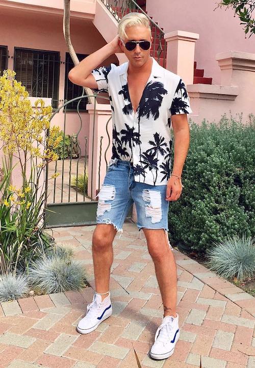 sk8 hi vans with shorts