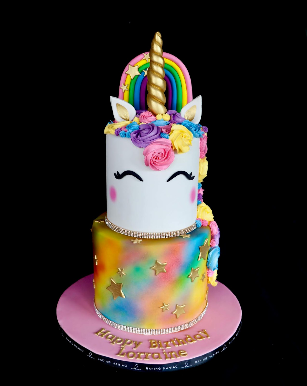 Baking Maniac 2 Tier Unicorn Cake