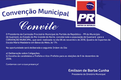 Guamaré: Convenção Municipal do PRB
