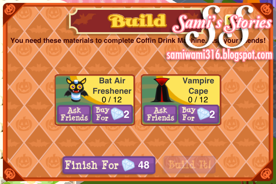 Sami's Stories Coffin Drink Machine Parts Requirements (BS)