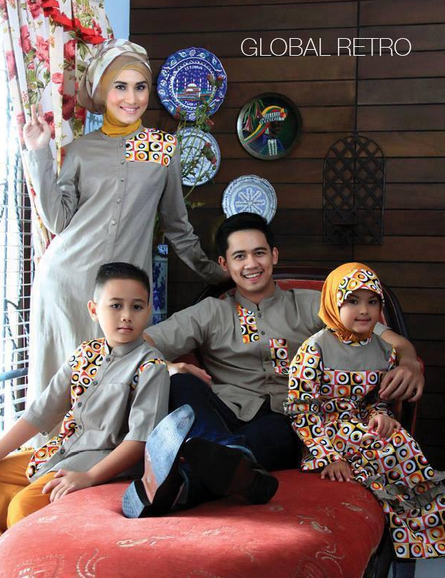 Model Baju Muslim Batik Couple Family Terbaru
