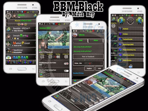 BBM Mod Android Black Style Versi 2.7.0.23 Apk Terbaru