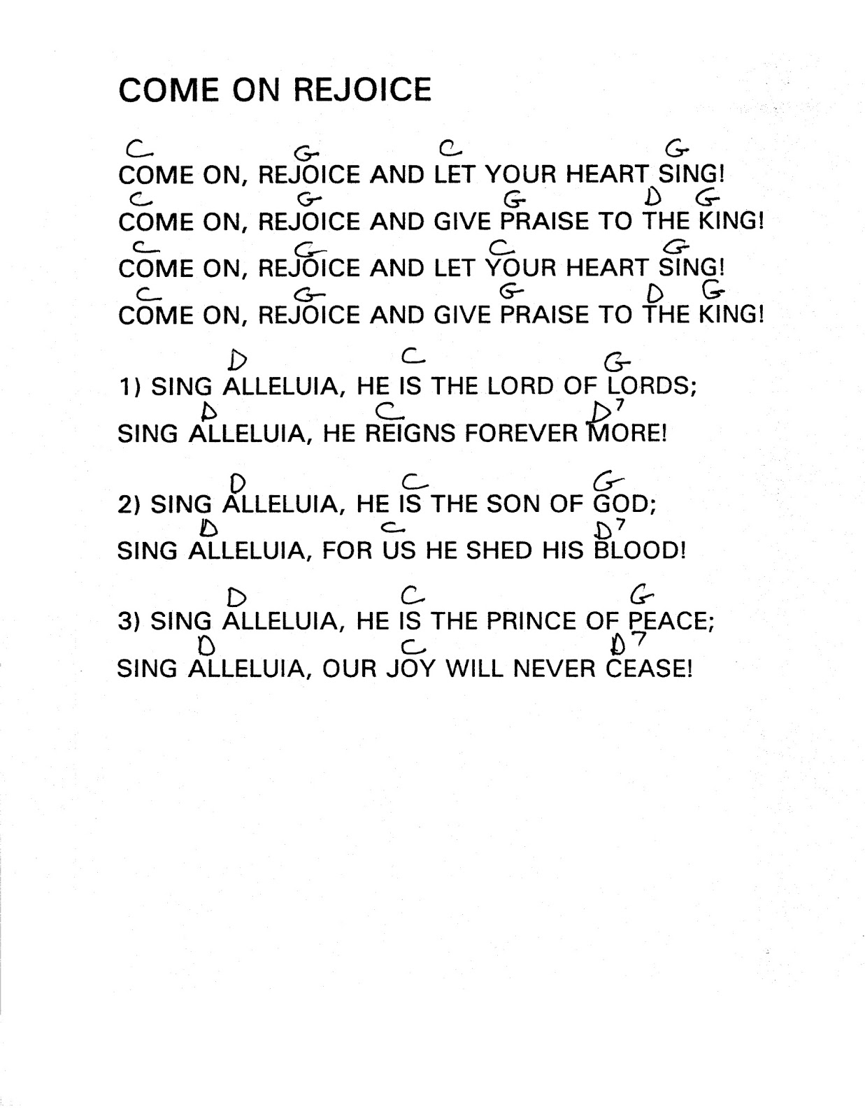 Worship Lead Sheets Come On Rejoice And Let Your Heart Sing Unkn worship-lead-sheets-come-on-rejoice-and-let-your-heart-sing-unkn