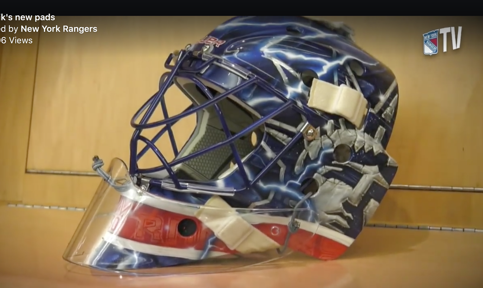 Lundqvist's Back to the Future mask to be auctioned for charity