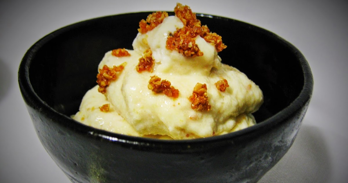 SenzaPanna Gelato di yogurt con banana e croccantino di sesamo, senza