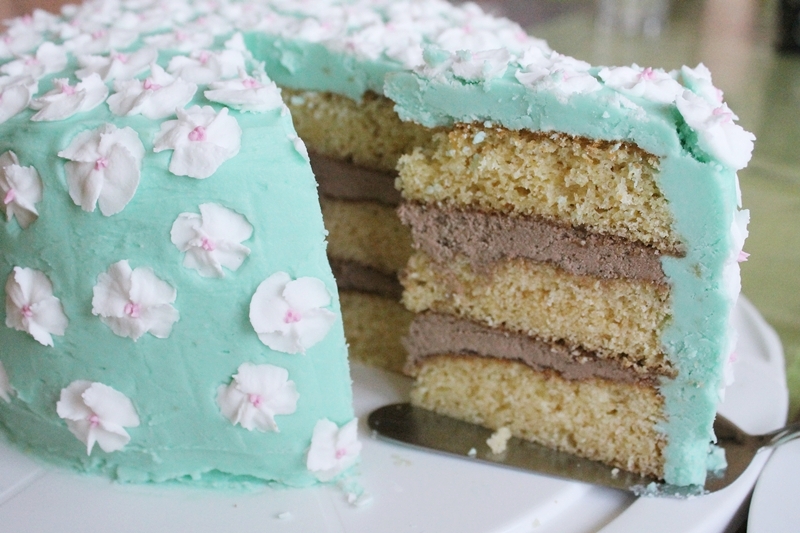wunderbare Fantasie: Meine erste Torte - Biskuitböden gefüllt mit ...