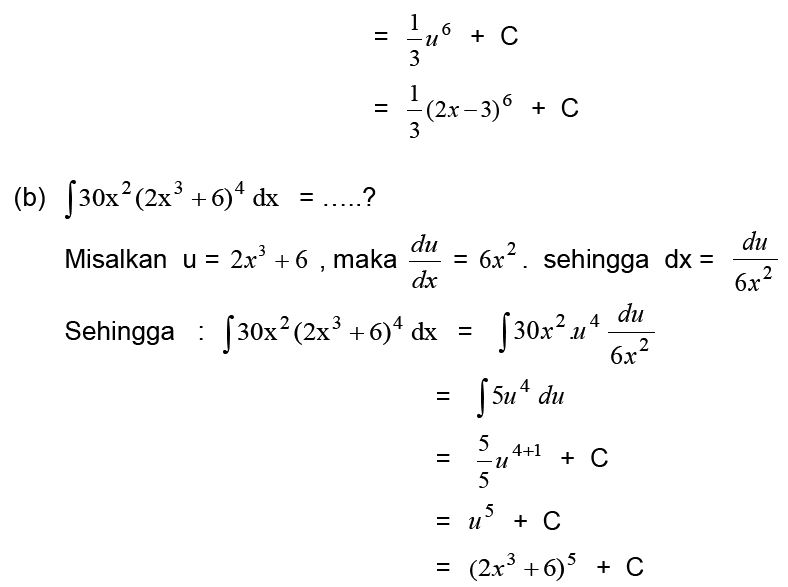 Menghitung Integral dengan Aturan Substitusi - Materi Lengkap Matematika