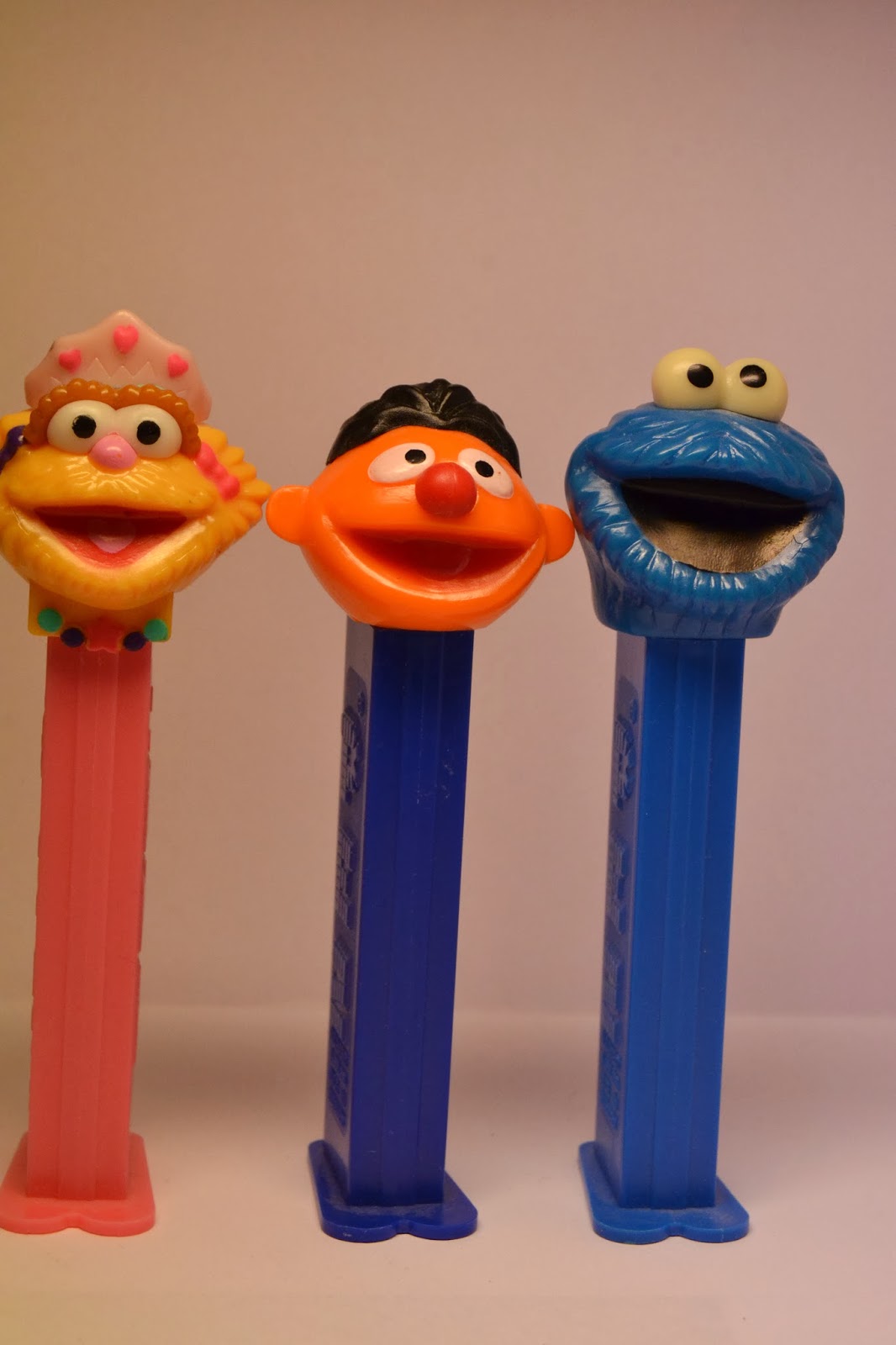 PEZfiles Cookie Monster, Zoe, Ernie from Sesame street