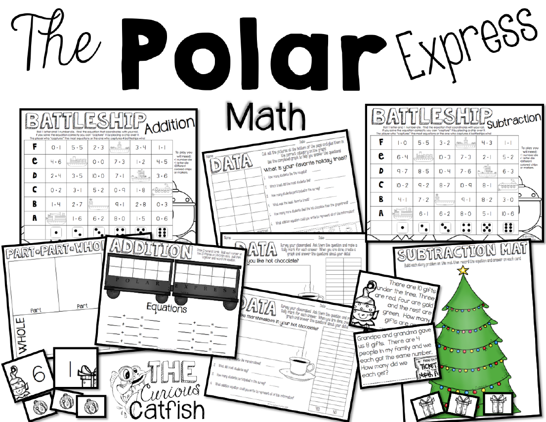worksheet Polar Express Worksheets the polar express book companion curious catfish to round out pack and provide cross curricular themed activities i added some math in it you will find common core addition subt