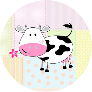 Cow and Patchwork  Toppers or Free Printable Candy Bar Labels.