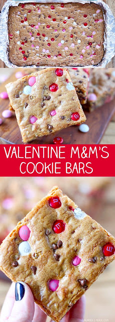M&M’S Valentine’s Day Cookie Bars Recipe - Cook'n is Fun - Food Recipes ...