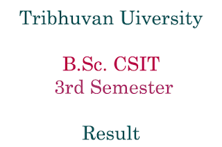 B.Sc. CSIT 3rd Semester Exam Result -TU