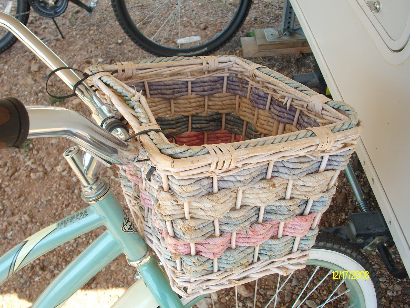 Doing my best for Him Our little garden and my bike basket
