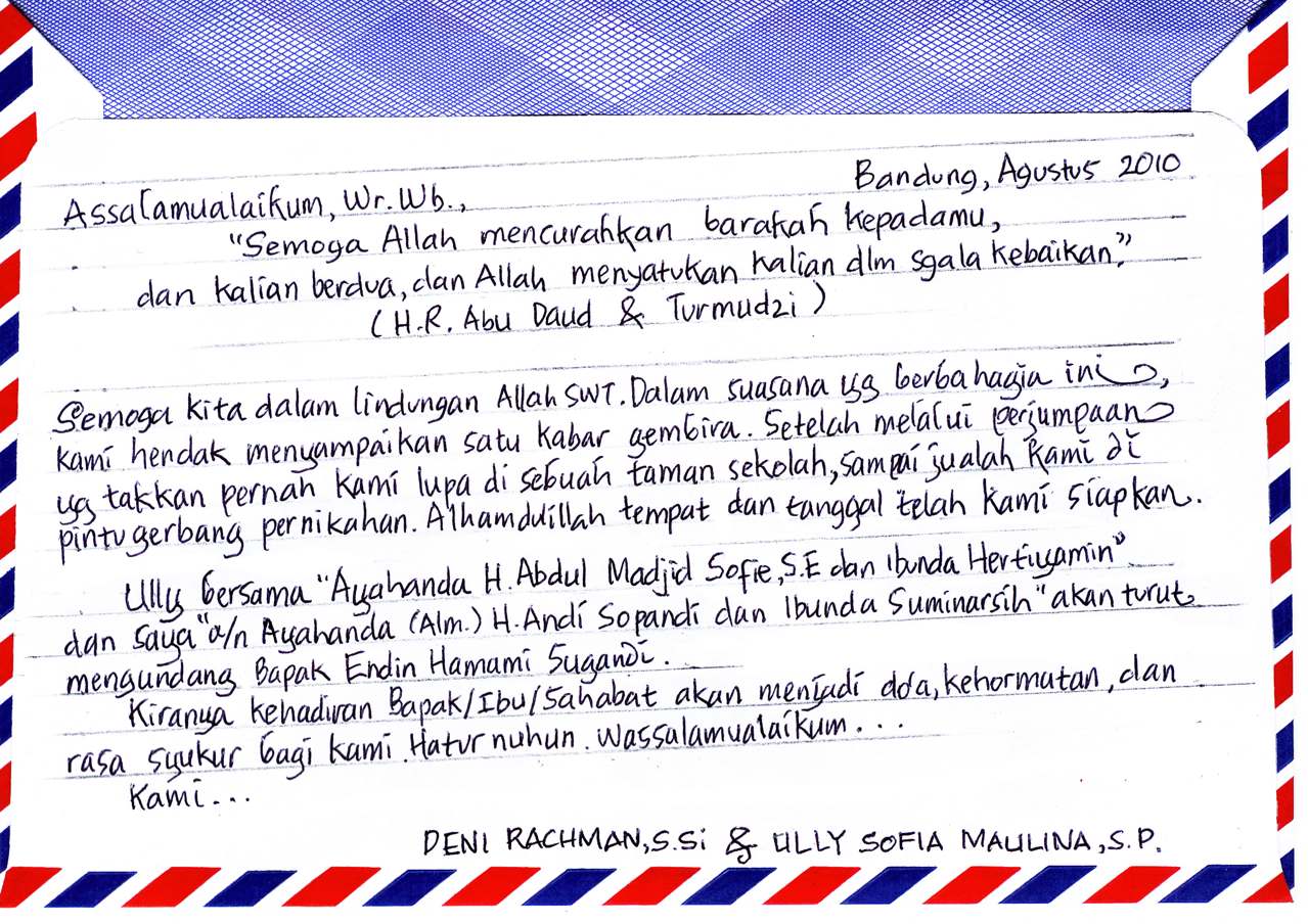 Contoh Surat Pribadi Dalam Bahasa Inggris Untuk Teman Sebangku