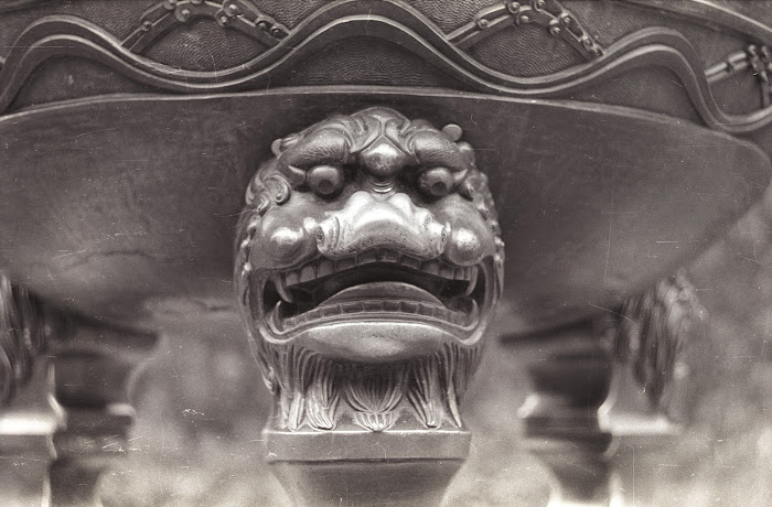 Nankin, Parc Mochou, dragon, © L. Gigout, 1990