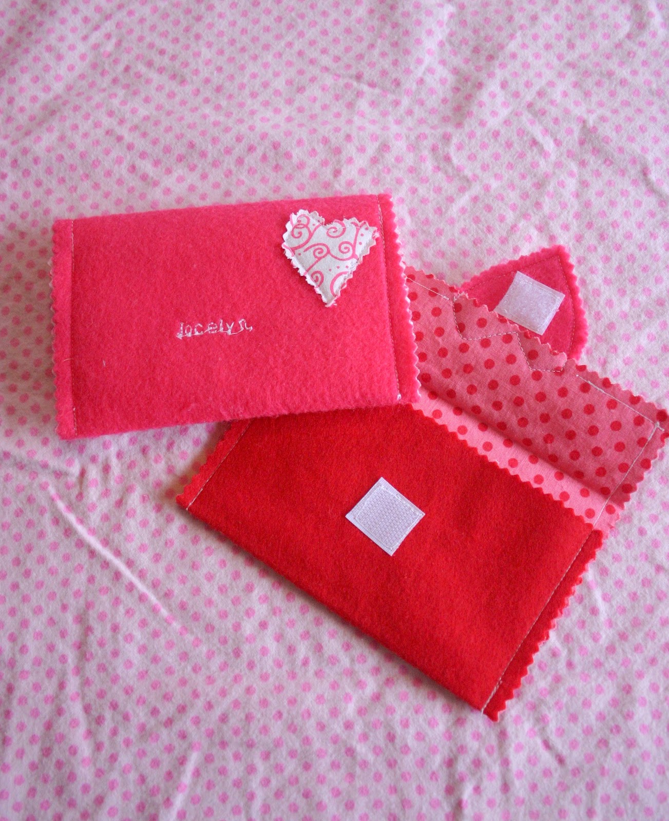 Bonne Nouvelle Felt Valentine Envelopes