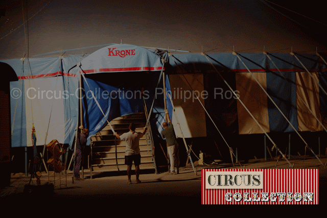 debut du démontage du chapiteau du Circus Krone 2013