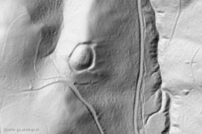 Gleichenberger Kogel - LIDAR-Archäologie - Festungsgraben