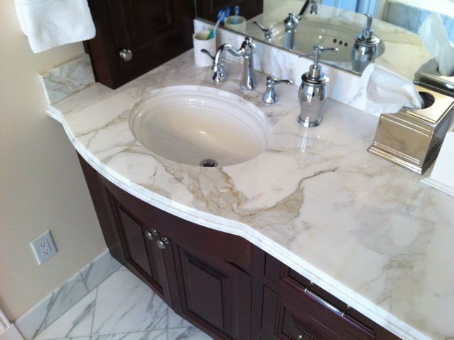 The Granite Gurus Calacatta Gold Marble Bath By Mgs Design Photo Mgs By Design