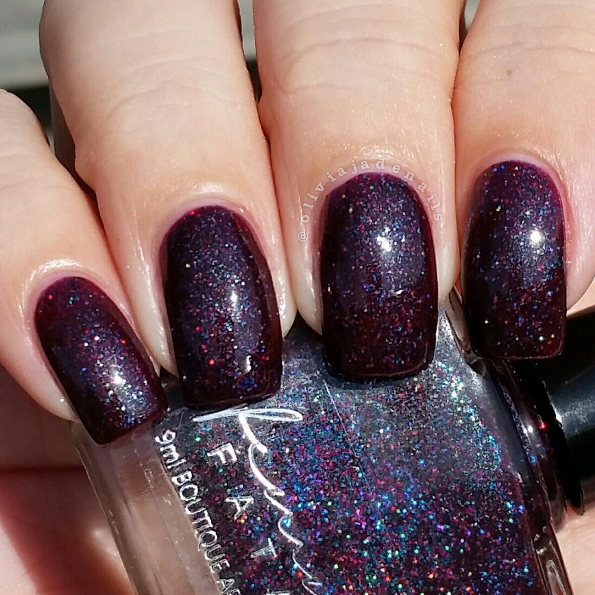 Femme Fatale Cosmetics Wine & Dandy swatched by Olivia Jade Nails