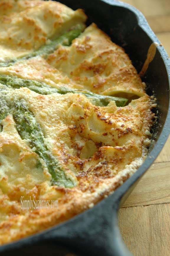 Simply Suzanne's AT HOME asparagus & fontina dutch baby