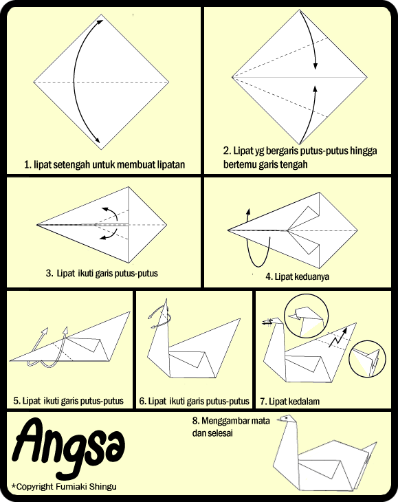 Cara Membuat Origami Angsa Untuk Anak Cara Membuat Origami