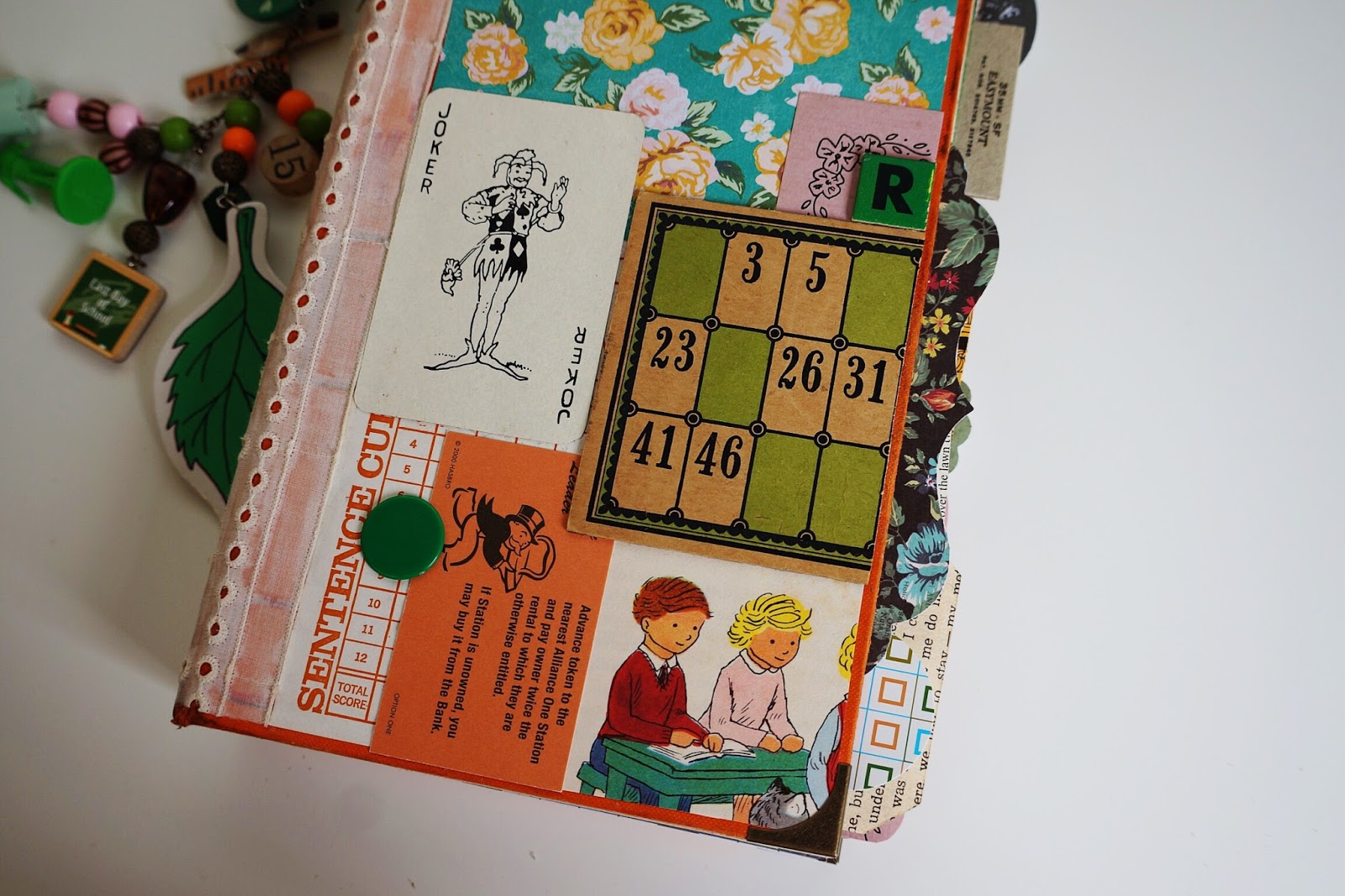 Vintage Game Pieces Junk Journal johanna alyssa