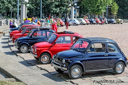 Fiat 500 Classics on Display at Parco Sempione