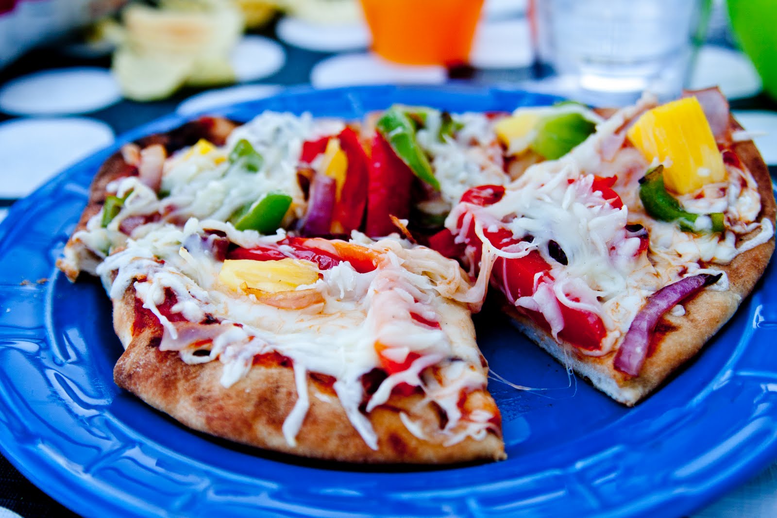 cara cooks Grill Pizza on the BBQ