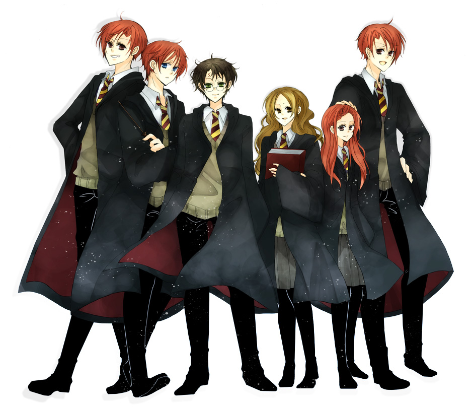 Livro Nas Mãos: Harry Potter - Versão Anime