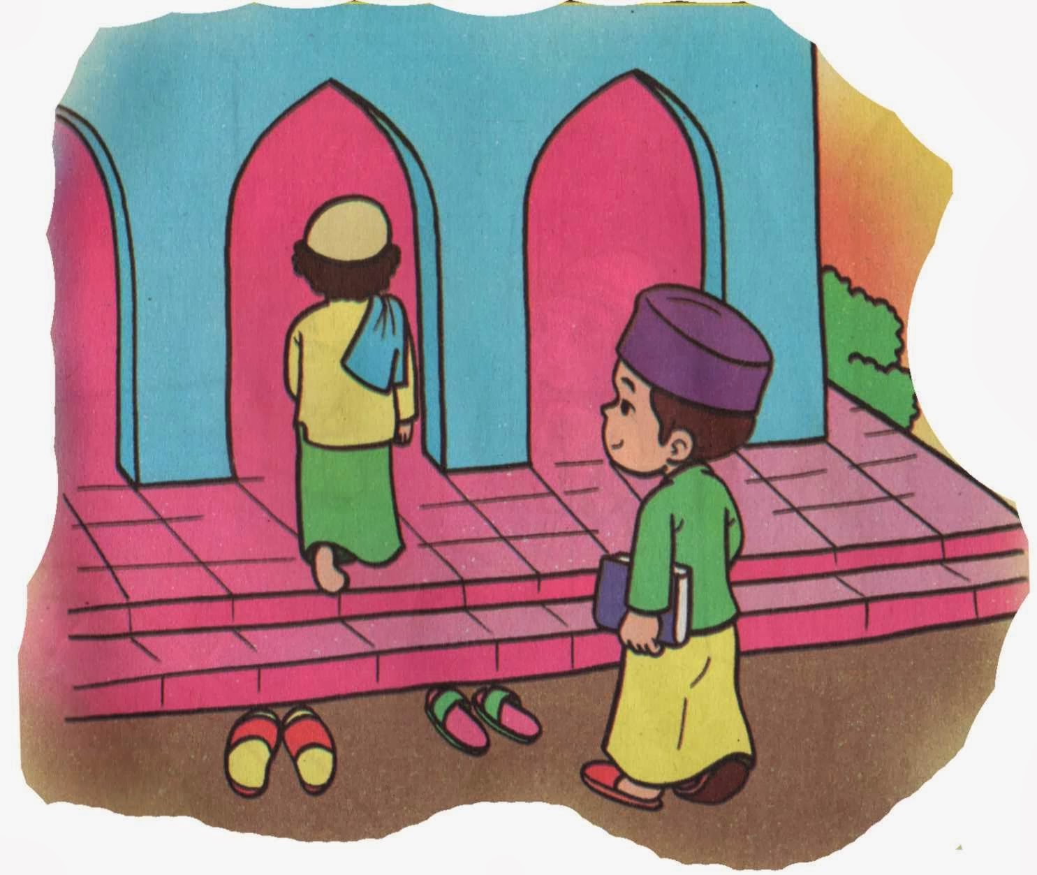 Hasil gambar untuk gambar tentang orang berdoa masuk masjid