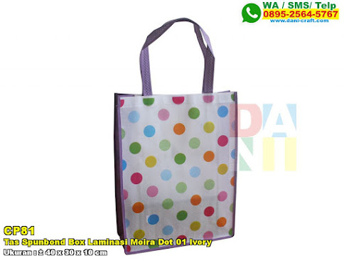 Tas Spunbond Box Laminasi Moira Dot 01 Ivory