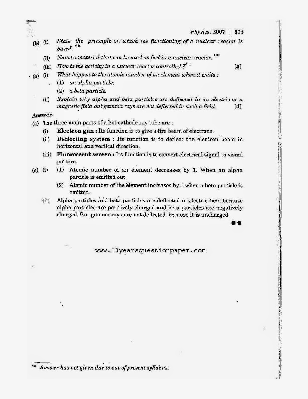icse 2007 class 10th physics science paper 1 question paper icse 2007 class 10th science physics paper 1 question paper