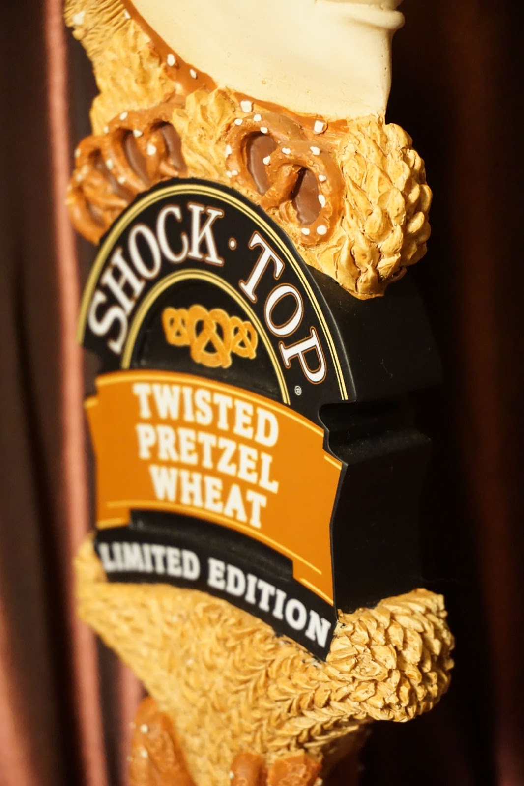 Tap Handle 529 AnheuserBusch Shock Top Twisted Pretzel Wheat