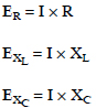 calculate the individual voltage drops use the equations
