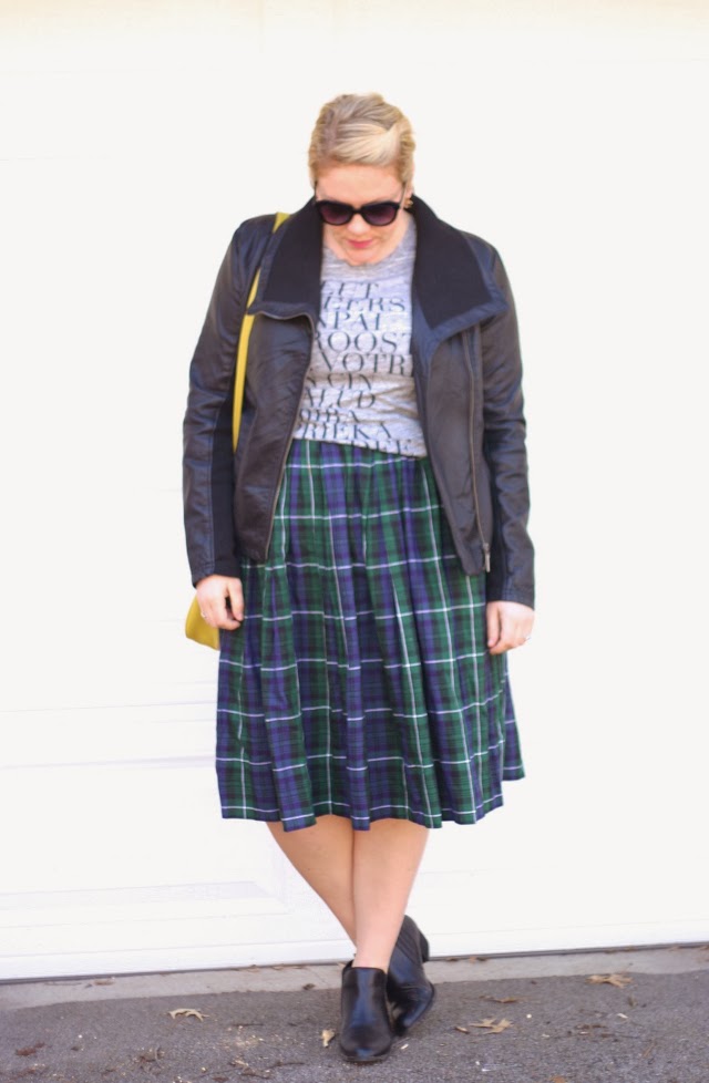 how to wear plaid in an edgy way