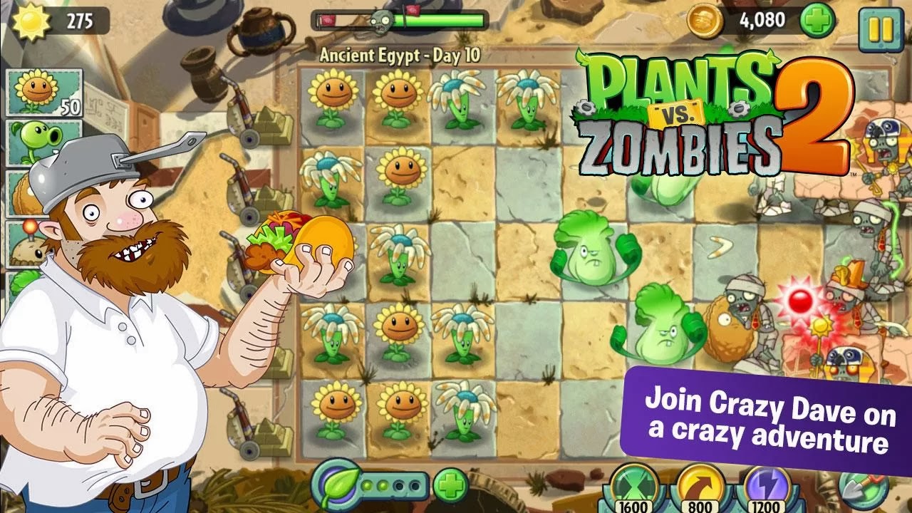 Plants vs. Zombies™ 2 v1.4.244592 Mod (Unlimited Coins) Apk