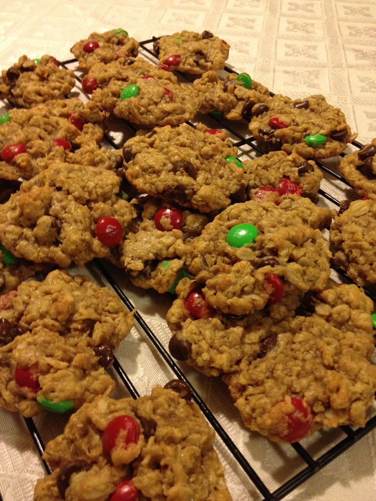 Simply Sarah M&M Oatmeal Chocolate Chip Cookies