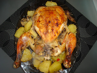 Pui in vas roman / Chicken in clay pot