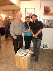 Con el artista Alberto Pucheta y el fotógrafo Leandro Benítez