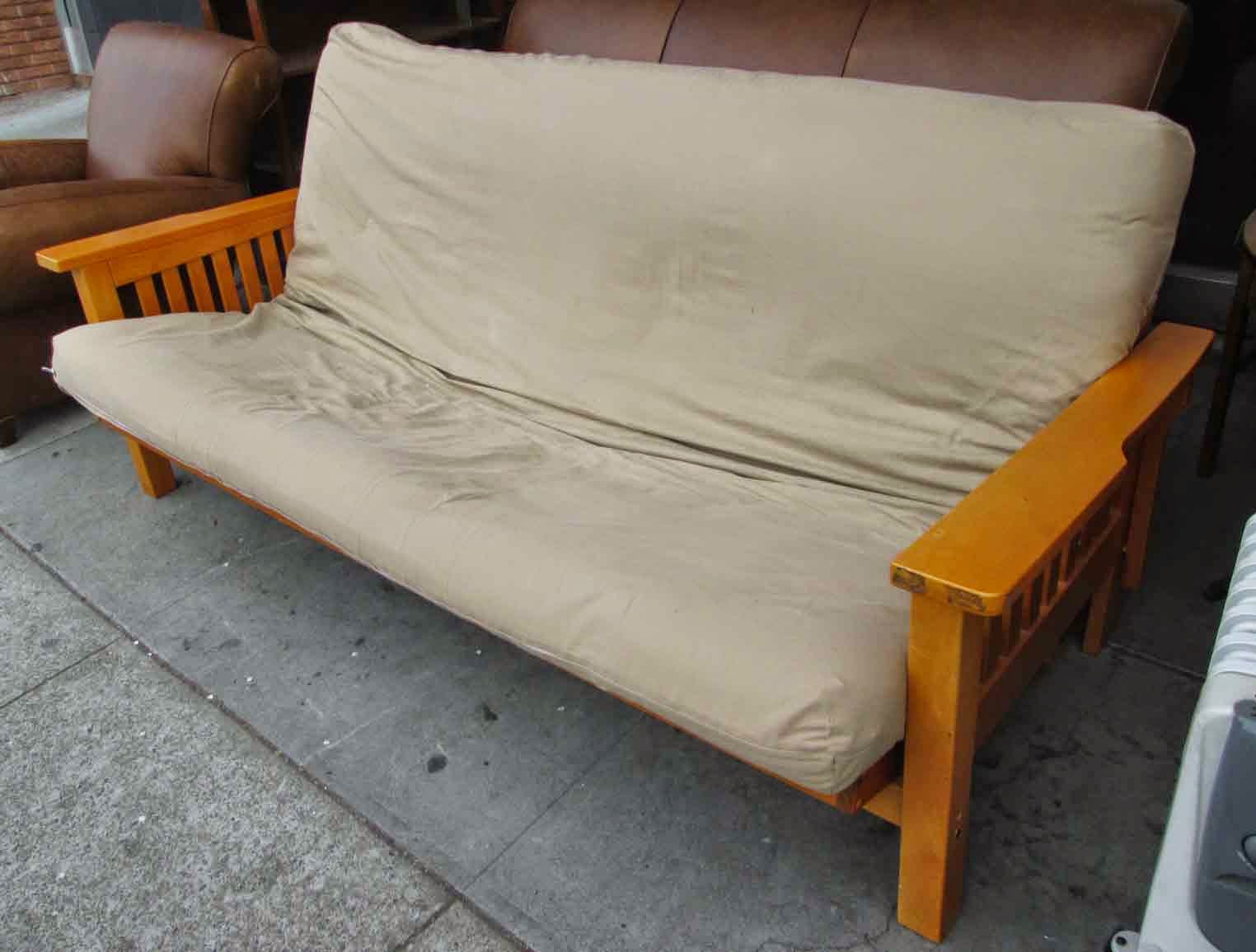UHURU FURNITURE & COLLECTIBLES SOLD Tan Futon and Frame 115