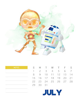 Calendario de Star Wars 2018 para Imprimir Gratis. Calendario de Star Wars 2018 para Imprimir Gratis.