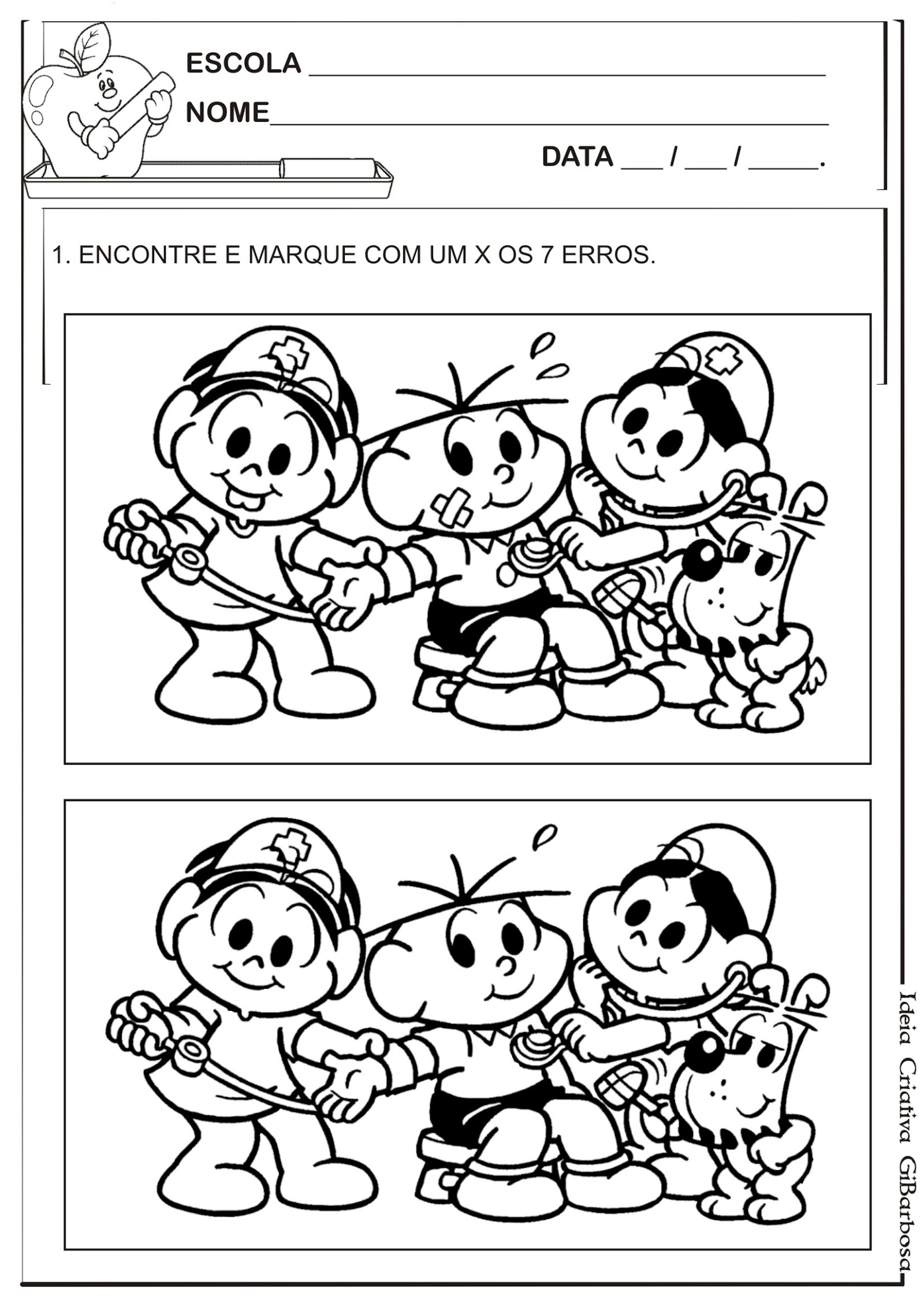 Só Escola - Jogo dos 7 erros para imprimir