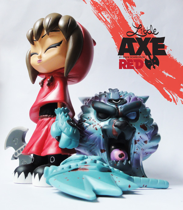The Blot Says... Little Axe Red Resin Figure Set by Erick Scarecrow